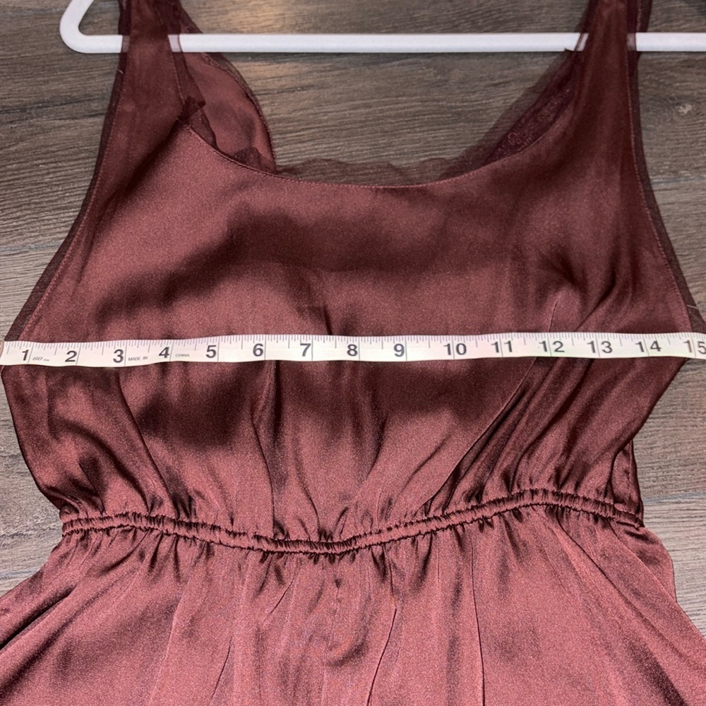 Free People Intimately Fall Into You Silky Romper Size XS Brown - Picture 10 of 13